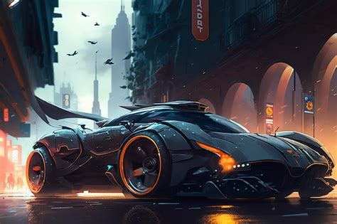 Premium Photo | Concept art illustration of a futuristic sports car in ...