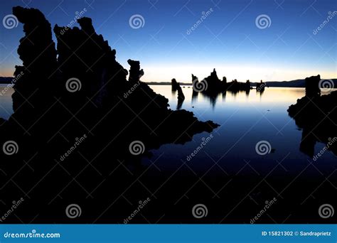 Mono Lake Silhouettes Stock Photo Image Of Calm Nature 15821302
