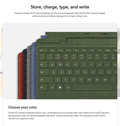 Microsoft Surface Pro Pro X Signature Type Cover Keyboard