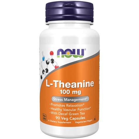 NOW L-Theanine 100 mg, L-Тианин 100 мг (90 вег кап) купить на OZON по ...