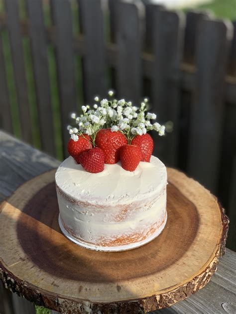 Strawberries And Cream Naked Cake Artofit