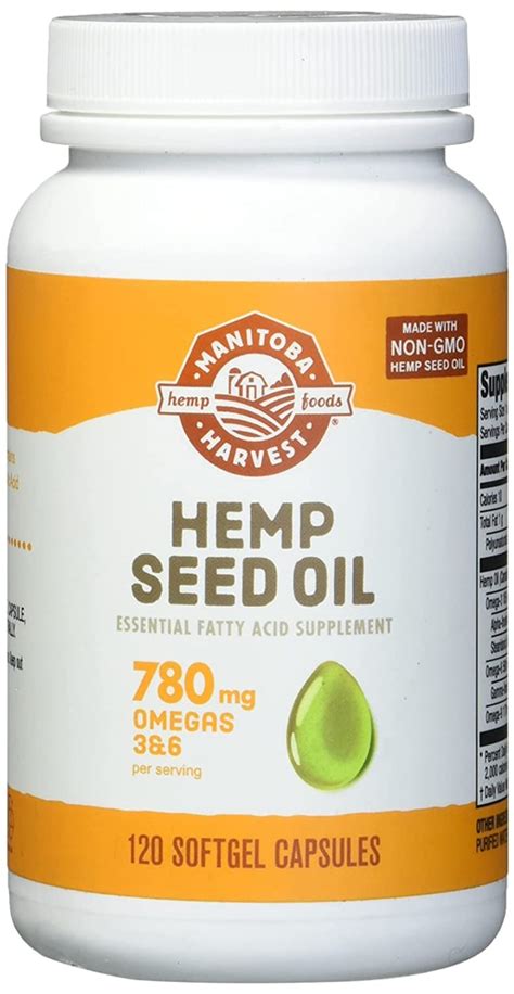 Manitoba Harvest Hemp Seed Oil 120 Softgels Vitacost