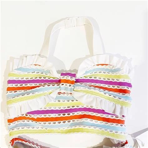 Janie And Jack Swim New Janie Jack Eyelet Ruffles And Stripes Bikini Poshmark