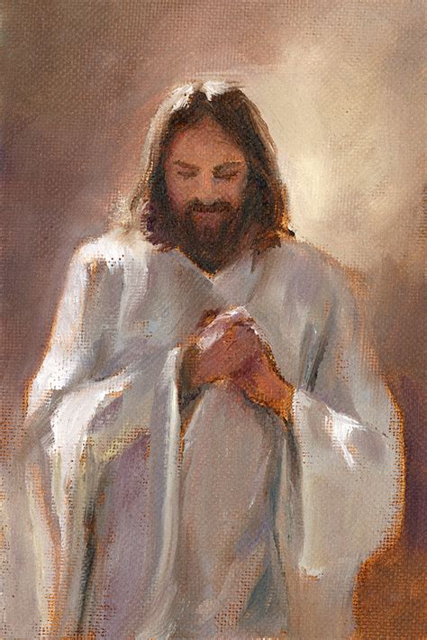 Jesus Original Oil Painting Table Top Frame 1 Brent Borup Studio