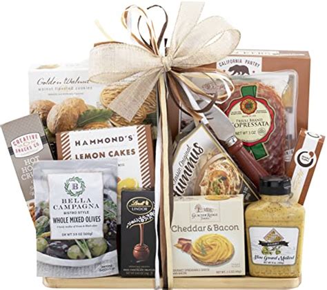 Wine Country Gift Baskets Gourmet Cheese And Salami Gift, Gourmet Food