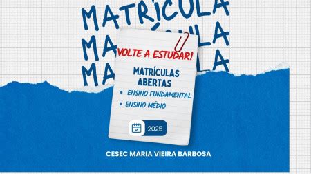 Cesec Maria Vieira Barbosa - Matrícula Cesec :: CESEC - Maria Vieira Barbosa