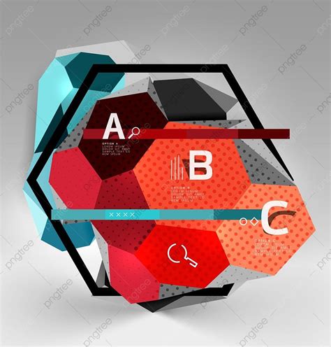 Geometric Composition Vector Png Images 3d Hexagon Geometric