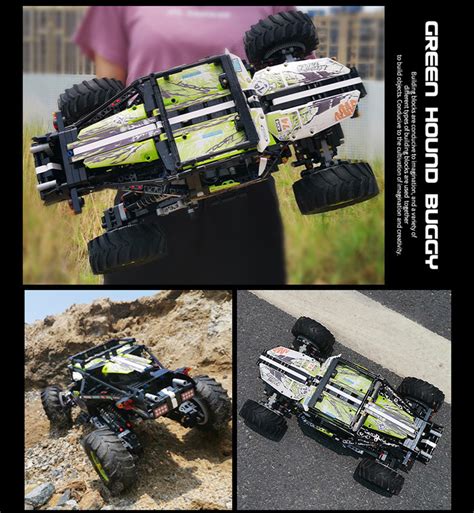 MOULD KING 18002 Off-Road Green Hound Buggy Remote Control Building ...