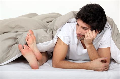 Couple Laying In Bed Stock Image Colourbox