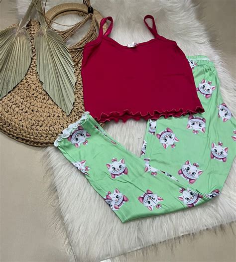 PIJAMA INFANTIL CALCA 000685 CAT VERDE Império Lingerie