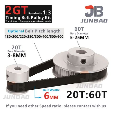 Voron 2GT Timing Belt Pulley Kit Speed Ratio 1 3 Belt LP 180 200 220