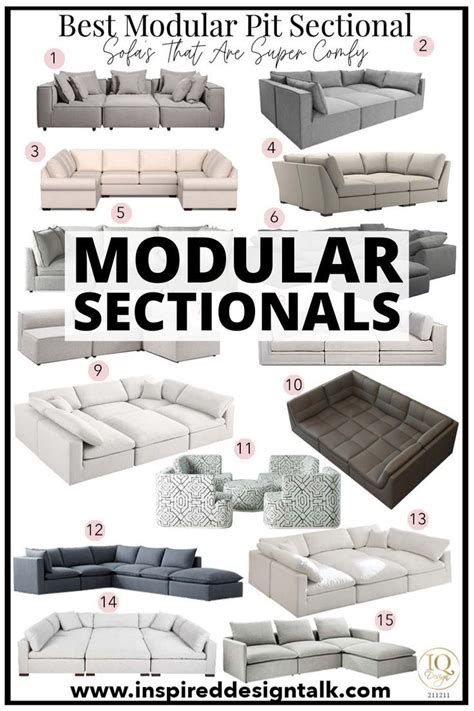 Best Modular Pit Sectional Sofas That Are Ridiculously Comfortable