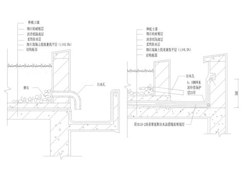 10套种植屋面天沟女儿墙内落水口等节点 建筑节点详图 筑龙建筑设计论坛