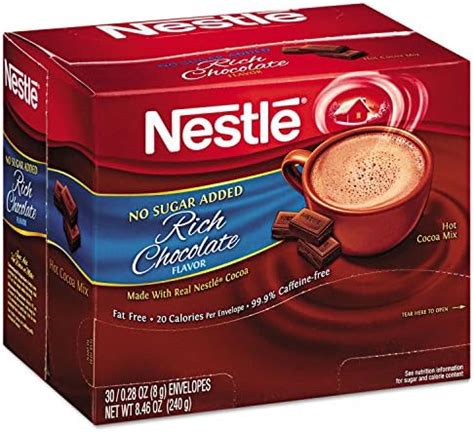 Amazon Nestle Hot Chocolate Packets Hot Cocoa Mix No Sugar Added And Fat Free Oz