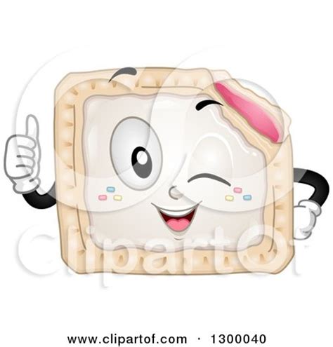 Clipart of a Cartoon Pop Tart Character Winking and Giving a Thumb up ...