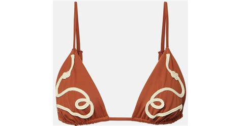 Johanna Ortiz Second Nature Bikini Top In Orange Lyst Uk