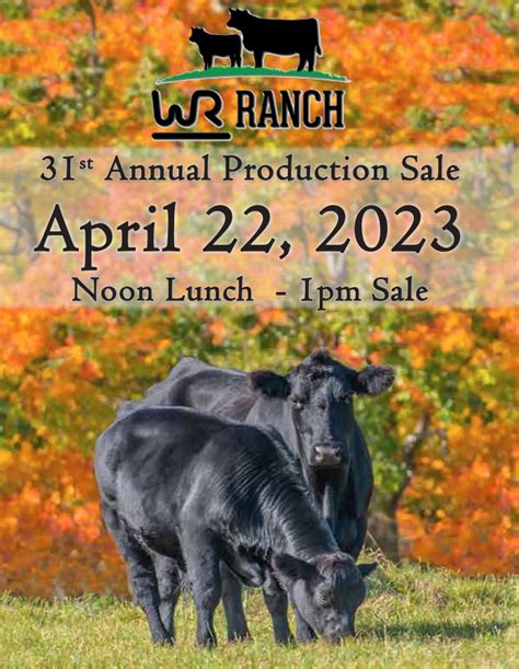 Wr Bar Ranch Production Sale • Ranch Channel