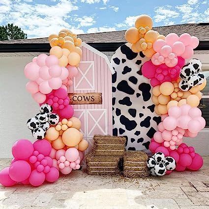 Cow Girl Giddy Up Country Farm Themed Southern Pink Diy Balloon Garland