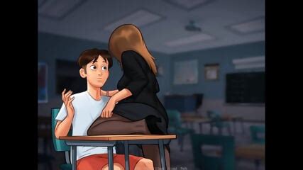 Summertime Saga French MILF Professor Kisses Her Student On His Chair Ep 85