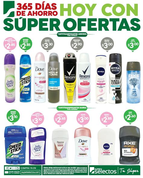 Súper Ofertas en Desodorantes de Súper Selectos 29 Abril TuOfertaSV