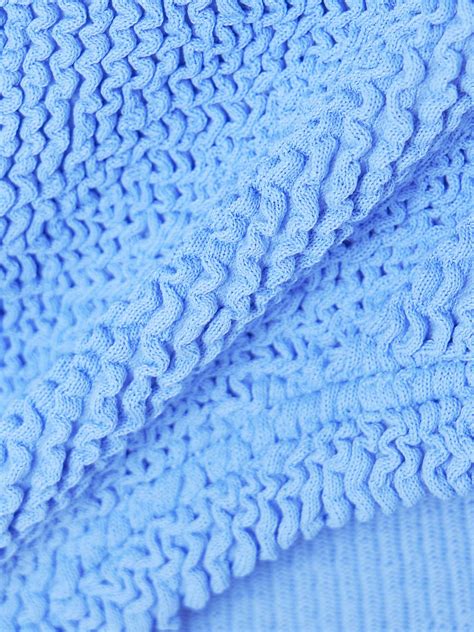 HUNZA G Nadine Seersucker Bikini NET A PORTER