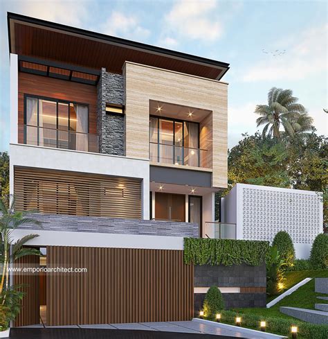 Mrs Margaret Modern House 3 Floors Design Jakarta 17214 Exterior