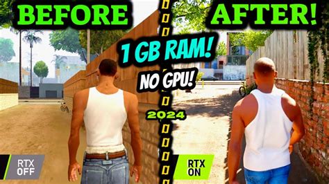 RTX Graphics Mod For Gta Sanandreas Low End PC 1 GB Ram No GPU