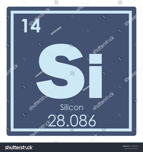 Silicon Chemical Element Periodic Table Science Stock Illustration ...