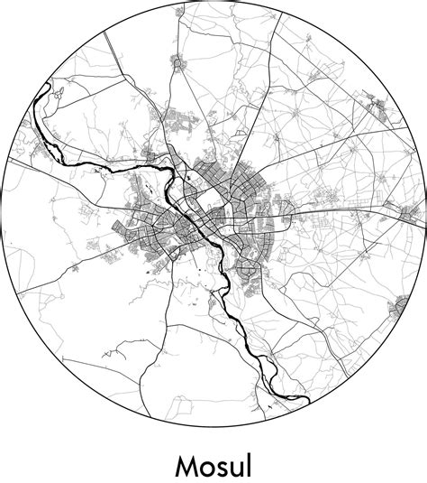 Premium Vector | City Map Asia Iraq Mosul vector illustration