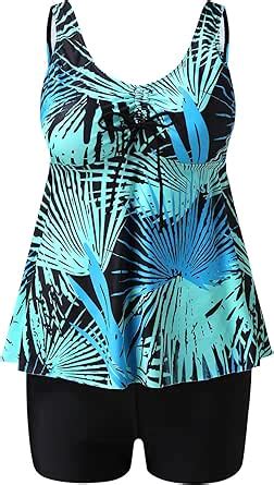 Bikini Hose Damen Bauchweg Badeanzug Extra Frauen Floral St Ck Zwei Badeanz Ge Schwimmen Tank