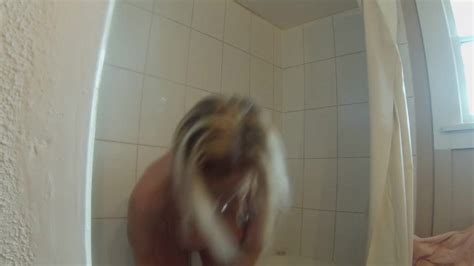 Lotioning My Tits And Using My Barbell Dildo In The Shower To Get 4 Orgasms