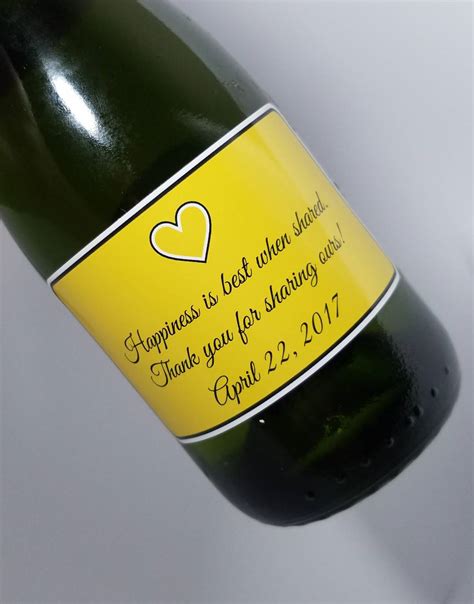 Personalized Wedding Mini Champagne Labels Set Ml Etsy Nederland