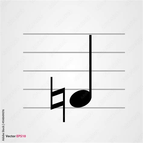 musical symbol natural  quarter note  staff stock vector adobe