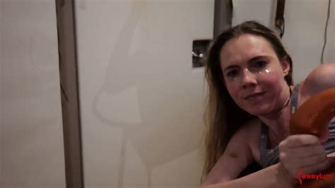 Cock Jerking BDSM Babe On Her Knees