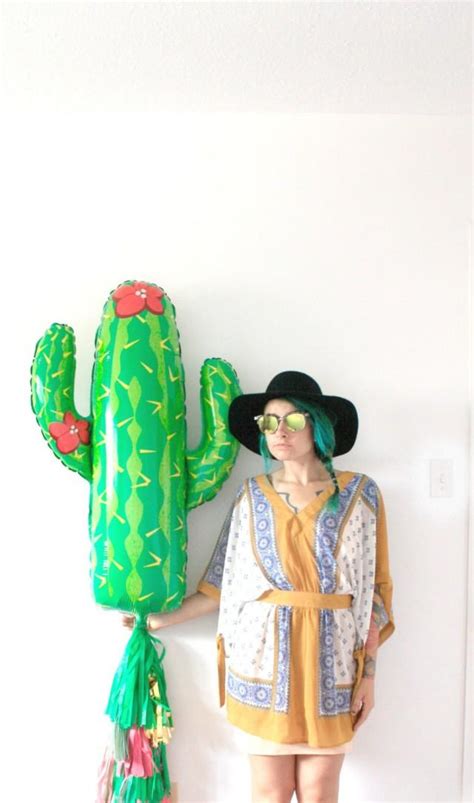 Cactus Tassel Balloon Mexican Fiesta Party Decor Photo Booth Prop