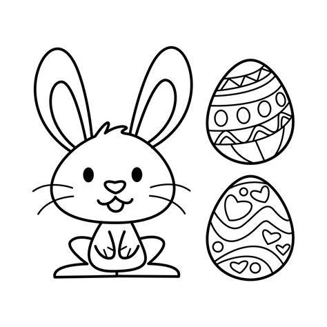Chocolate Bunny Coloring Pages
