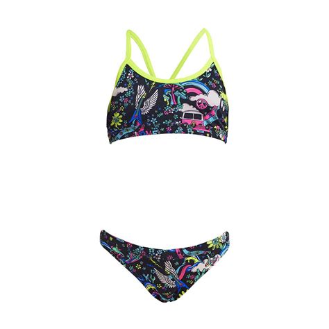 Funkita Racerback Hippy Dippy Bikini Multicolor Swiminn