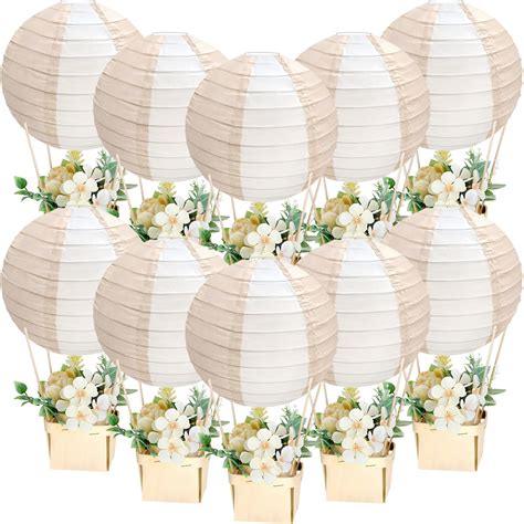 Amazon 12 Sets Baby Shower Hot Air Balloon Table Centerpieces For DIY Hot Air Balloon Party