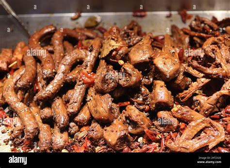 Asian Street Food Dishes In A Chinese Night Market Stock Photo Alamy