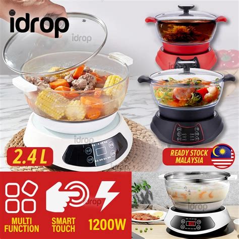 Tollo Regina L W Multifunction Glass Hot Pot Electric Cooker Cooking Pot Shopee