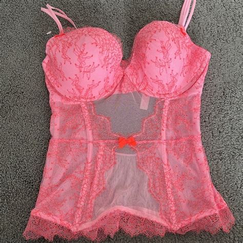Victoria S Secret Intimates Sleepwear Victorias Secret Lingerie Lace Bra Pink Poshmark