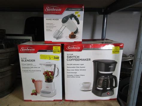 3 Assorted Sunbeam Small Kitchen Appliances