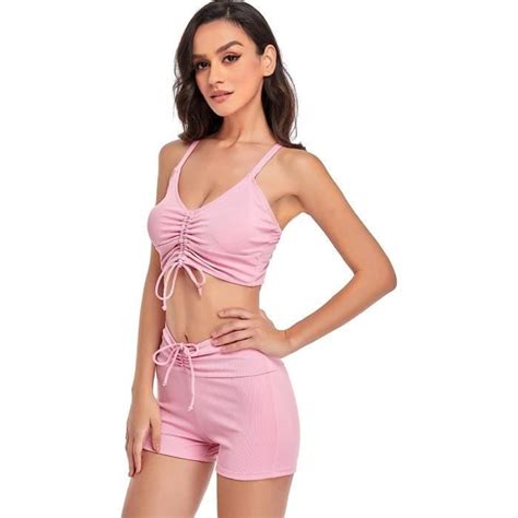 Maillot De Bain Maillot De Bain Pi Ces Femme Sexy Halterneck Push Up Bikini Culotte Taille