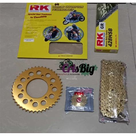 RK CHAINSET alloy gold For SNIPER 150/155 (ORIGINAL) | Shopee Philippines