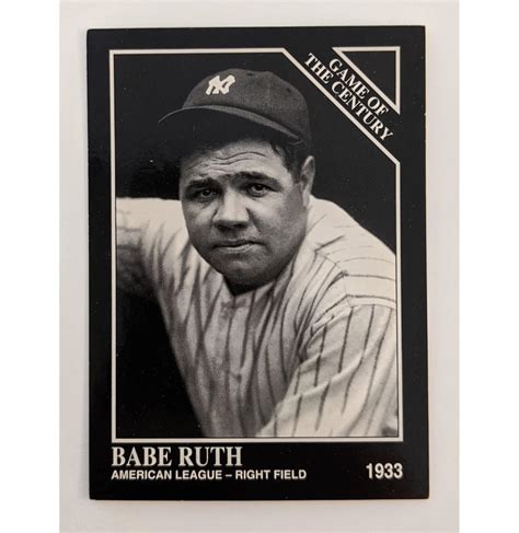 Babe Ruth Game Of The Century Baseball Card Estatesales Org