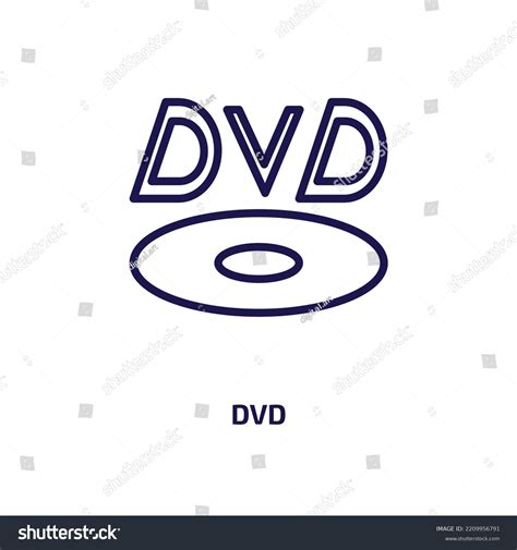 Dvd Logo Icon Cinema Collection Thin Stock Vector Royalty Free