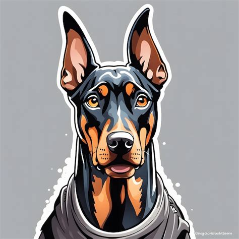 Perro De Raza Doberman Pinscher Foto Premium