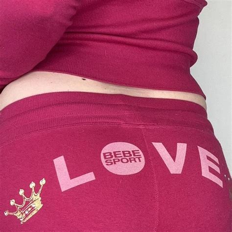 Y K Bebe Tracksuit Love Bebe Butt Logo Hot Pink Depop