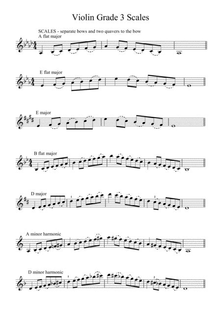 Grade 3 Violin Scales By Mark Lansom Violin Solo Digital Sheet