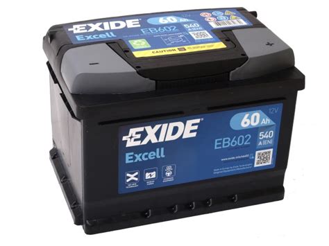 EXIDE EXCELL EB602 12V 60Ah 540A(EN) 242 x175x 175 0/1 EAN3661024034630 ...